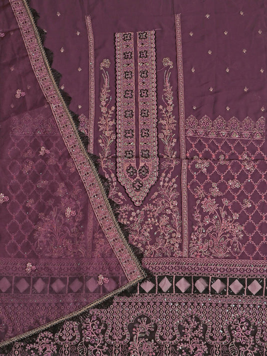 Women Embellished Unstitched Dress Material
