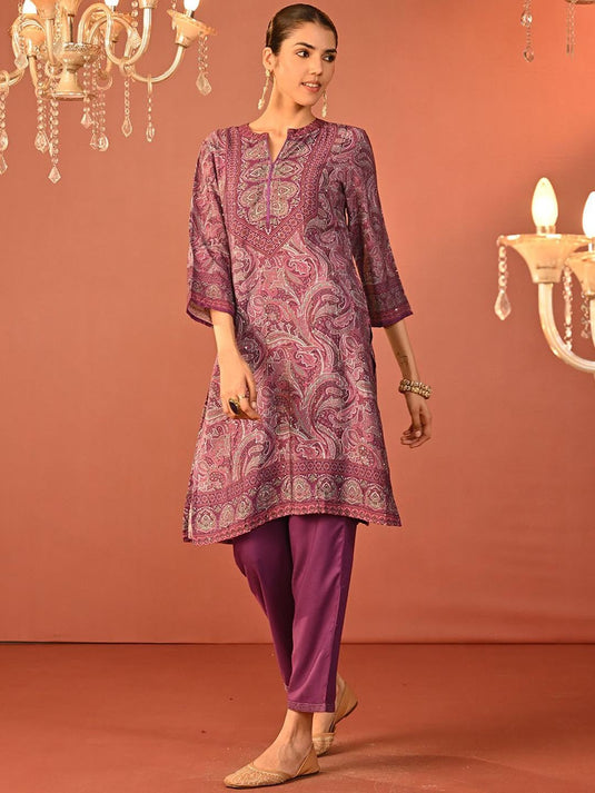 Ethnic Motifs Printed Tunic With Trouser
