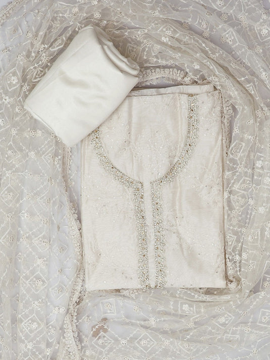 Embellished Pure Cotton Unstitched Dress Material