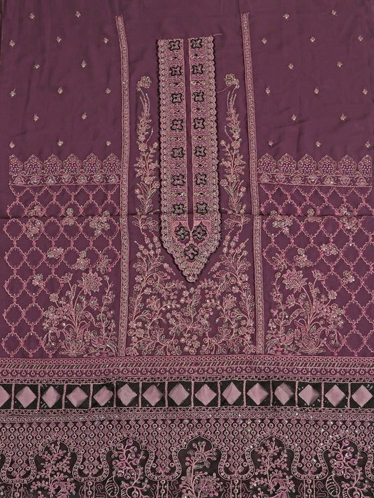 Women Embellished Unstitched Dress Material