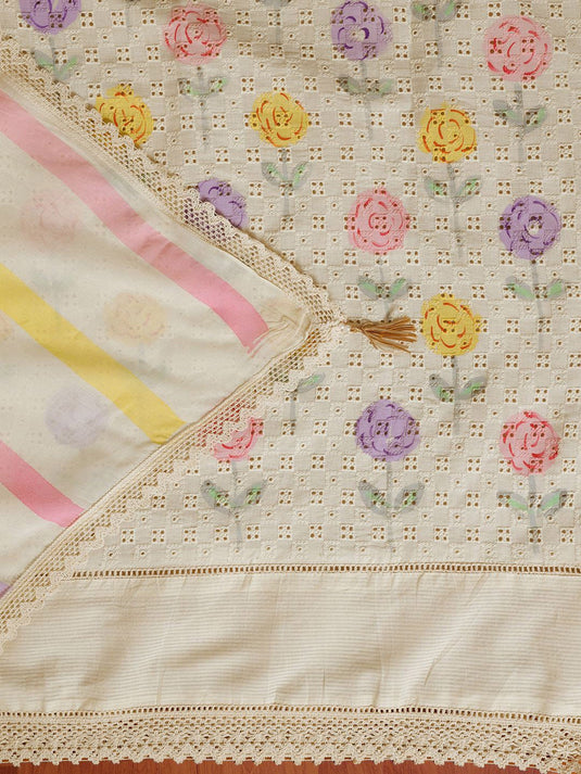 Self Designed Pure Cotton Semi-Stitched Dress Material