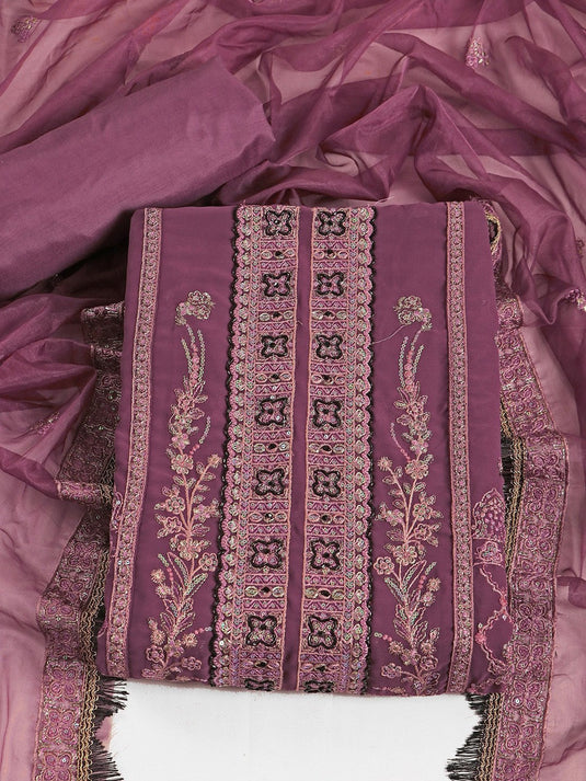Women Embellished Unstitched Dress Material