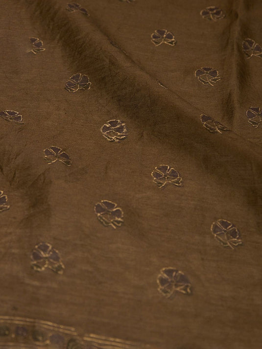 Floral Printed Pure Silk Unstitched Dress Material