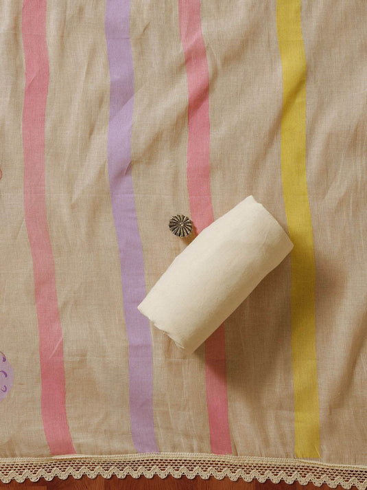 Self Designed Pure Cotton Semi-Stitched Dress Material