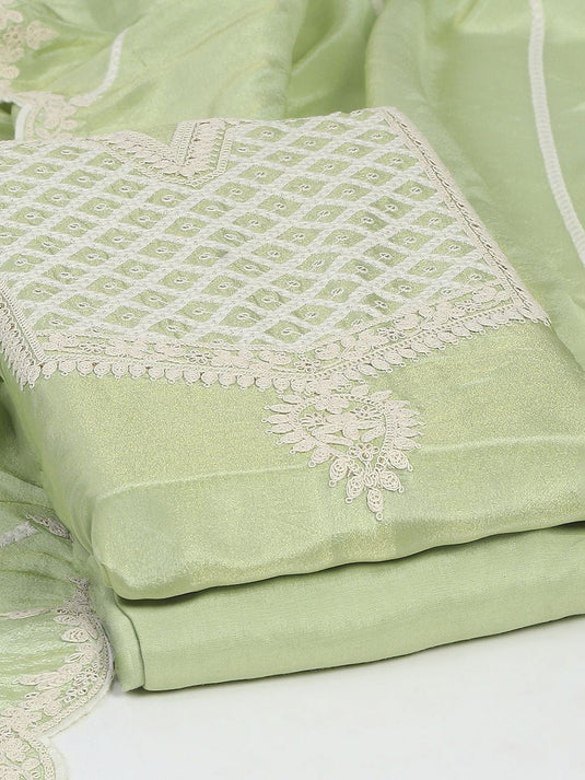 Floral Embroidered Unstitched Dress Material