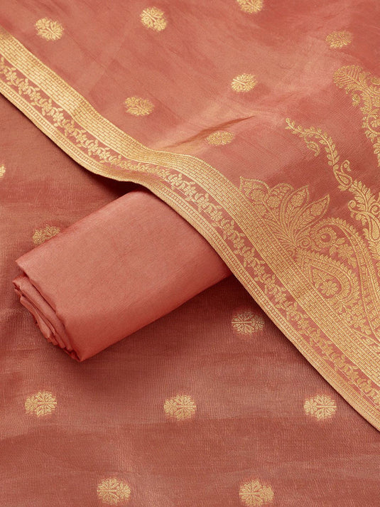 Ethnic Motifs Woven Design Unstitched Dress Material