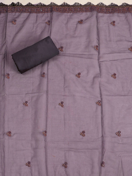 Women Sequenced Embroidered Unstitched Dress Material