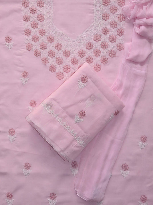 Embroidered Unstitched Dress Material