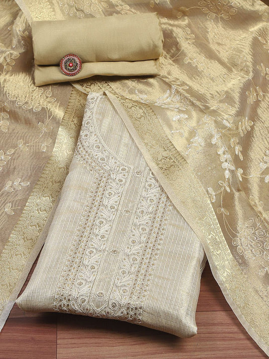 Embroidered Pure Cotton Unstitched Dress Material