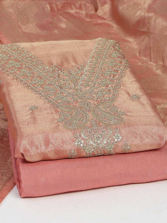 Embroidered Unstitched Dress Material