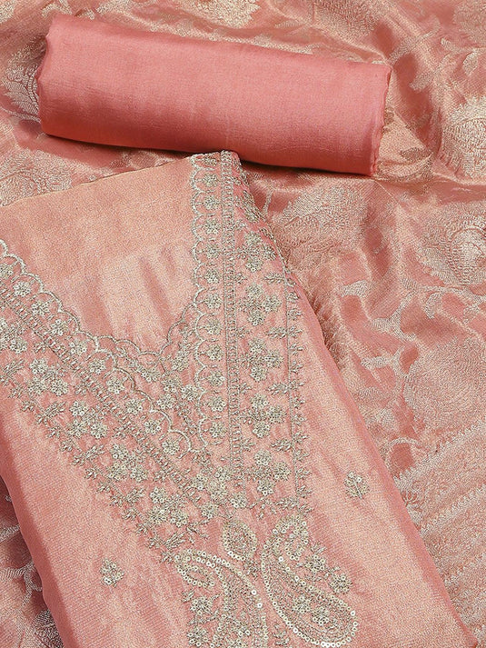 Embroidered Unstitched Dress Material