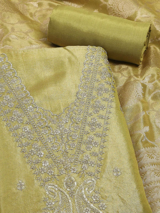 Embroidered Unstitched Dress Material