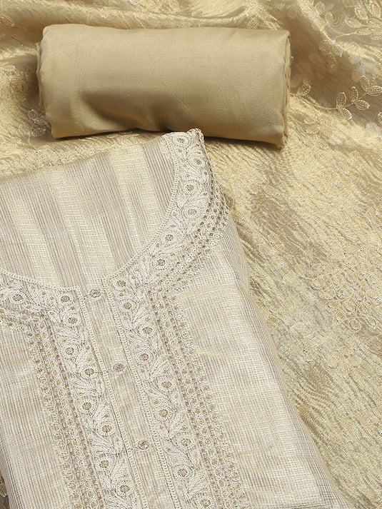 Embroidered Pure Cotton Unstitched Dress Material