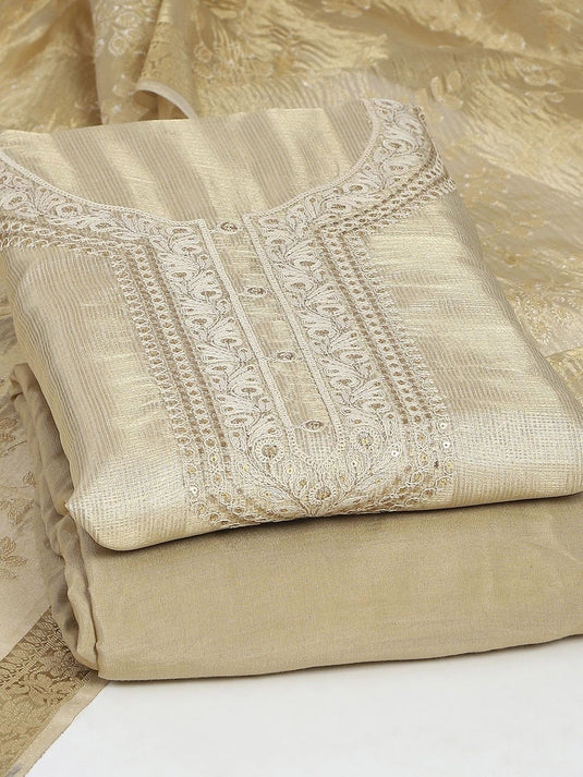 Embroidered Pure Cotton Unstitched Dress Material