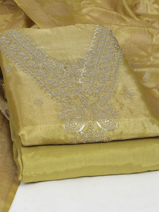 Embroidered Unstitched Dress Material