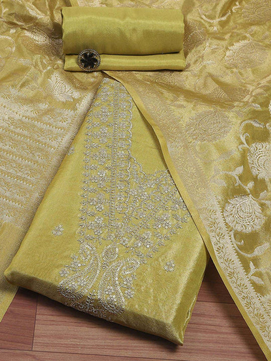 Embroidered Unstitched Dress Material