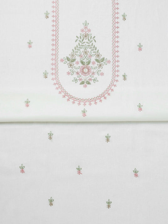 Floral Embroidered Pure Cotton Unstitched Dress Material