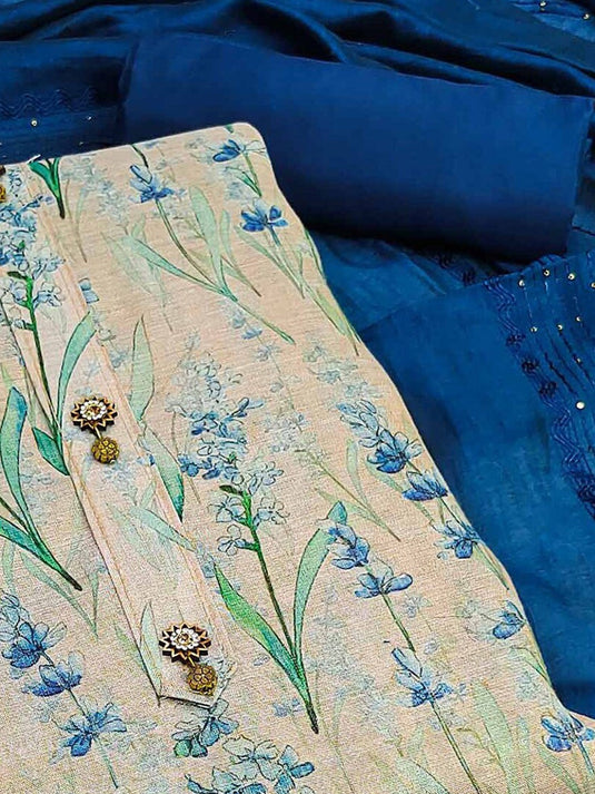 Printed Unstitched Dress Material