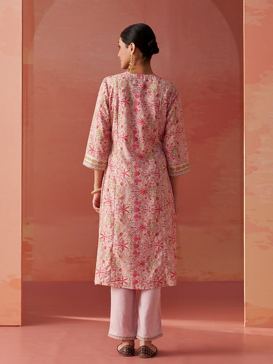Embroidered Tunic With Trouser Co-Ords