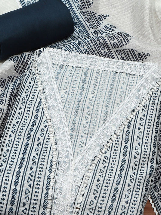 Printed Linen Unstitched Dress Material