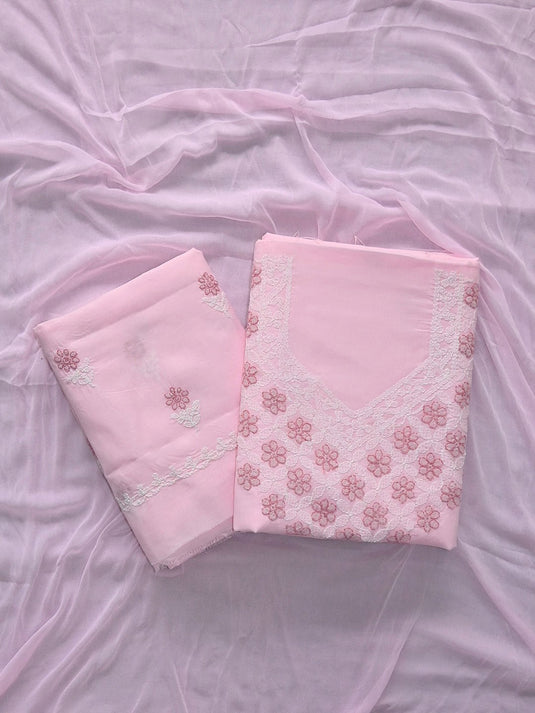 Embroidered Unstitched Dress Material