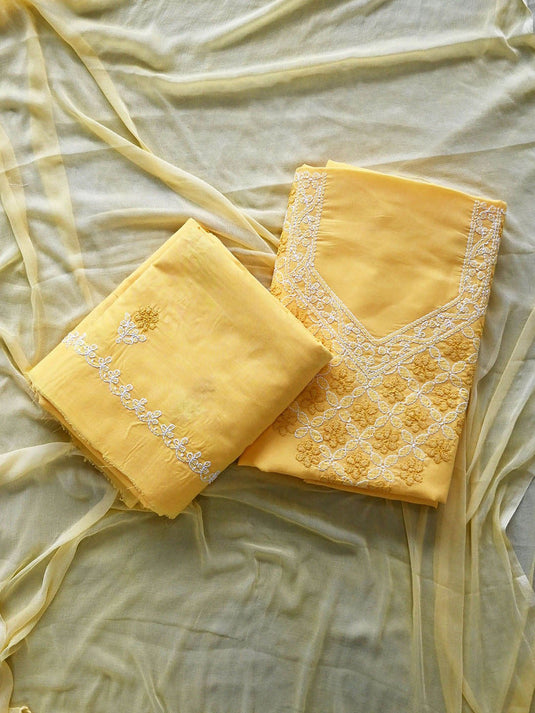 Embroidered Unstitched Dress Material