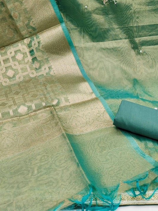 Floral Embroidered Unstitched Dress Material