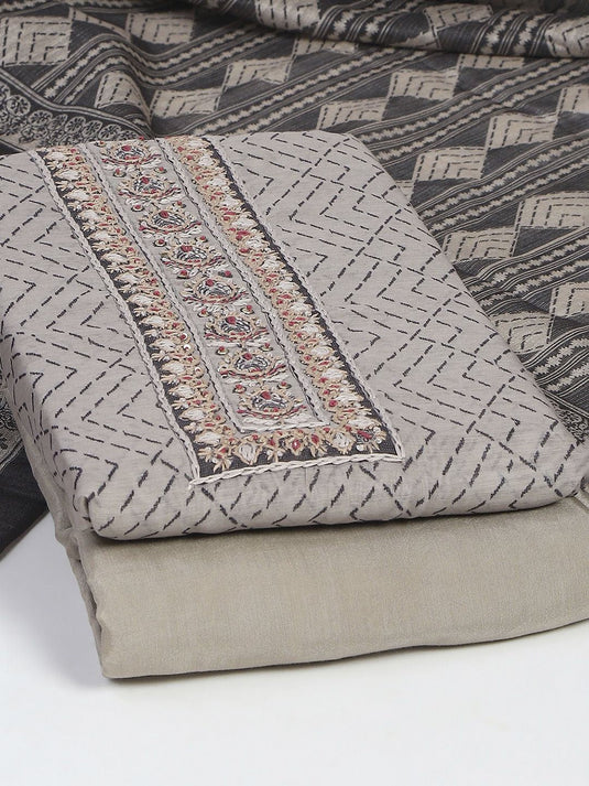 Woven Design Unstitched Dress Material