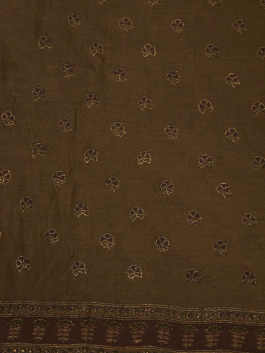 Floral Printed Pure Silk Unstitched Dress Material
