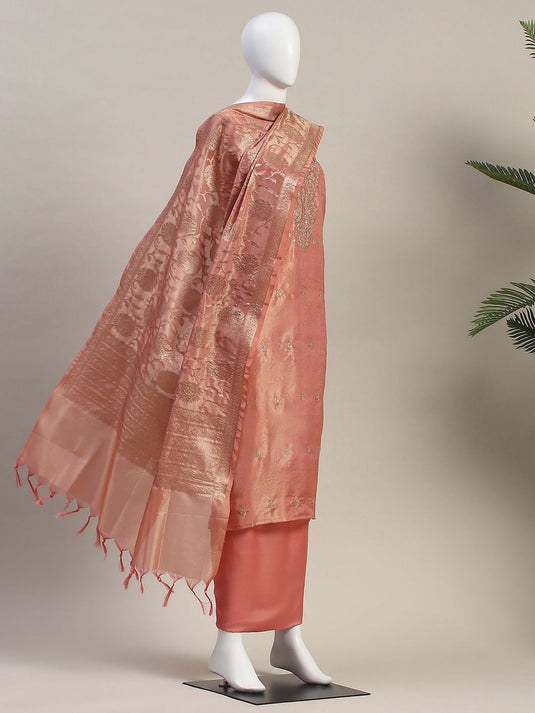 Embroidered Unstitched Dress Material