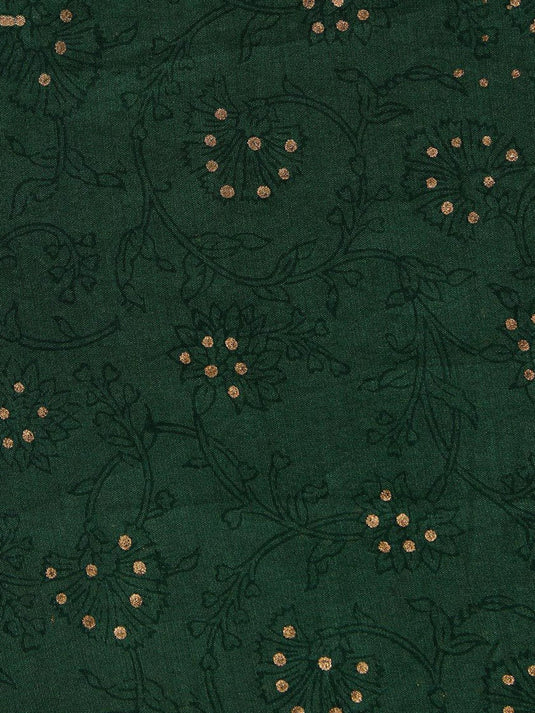Floral Printed Pure Silk Unstitched Dress Material
